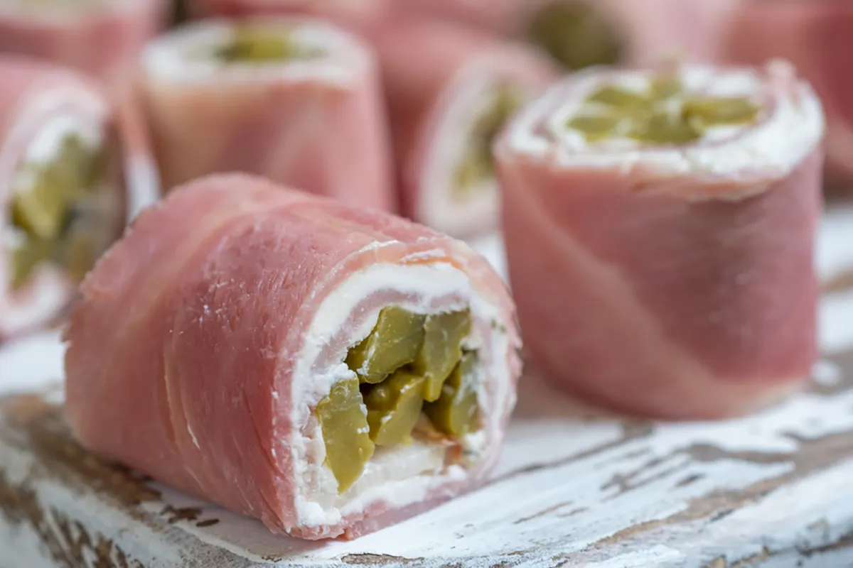 Tormás-uborkás sonkatekercs falatkák recept