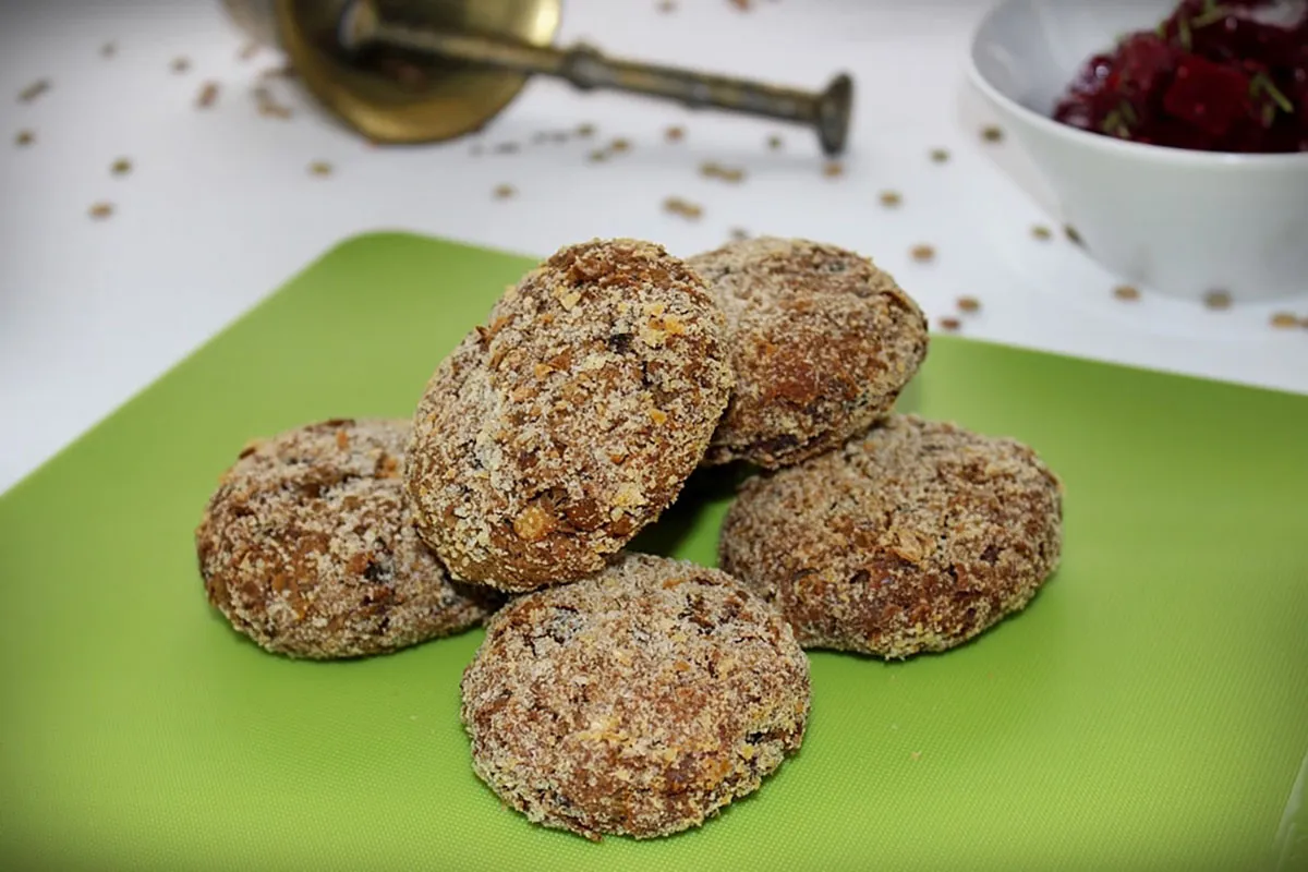 Gombás lencsefasírt recept