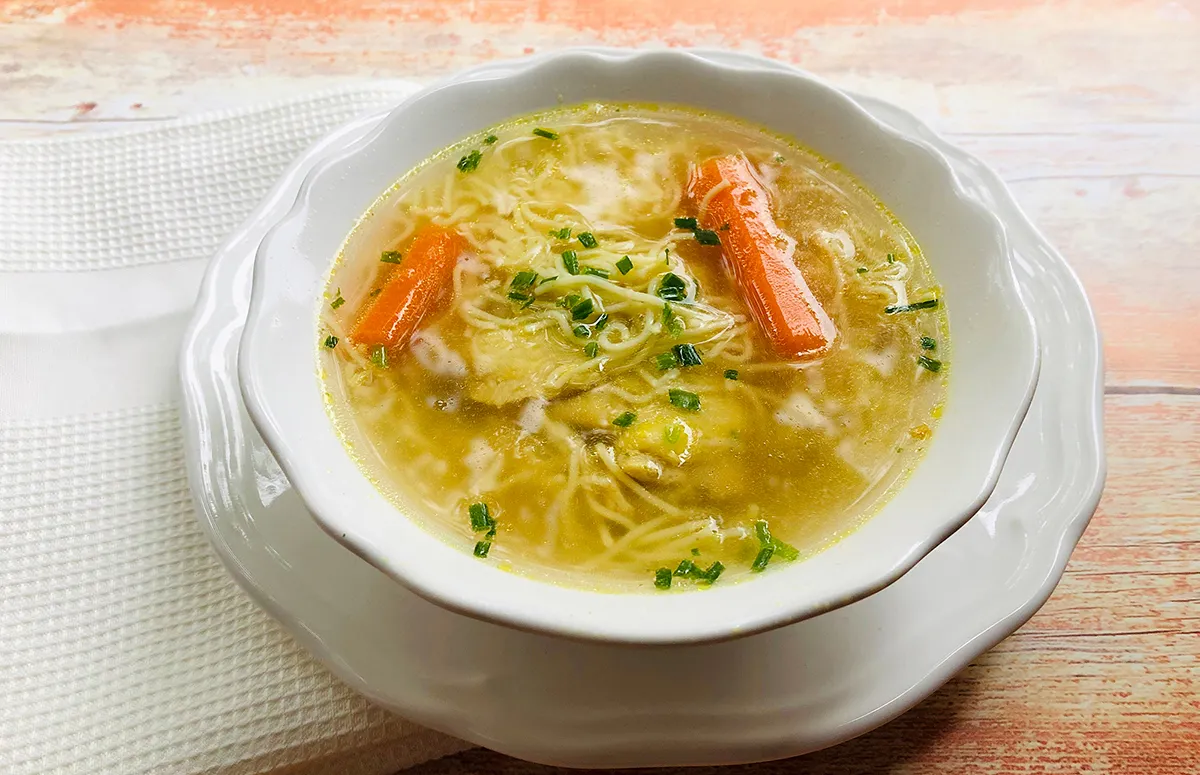 Húsleves cérnametélttel  recept