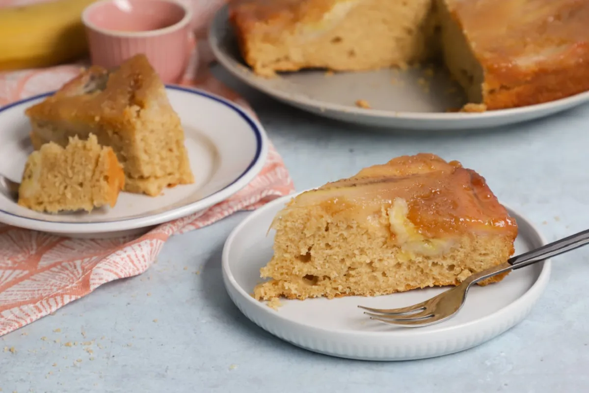 Fordított karamellás banántorta recept