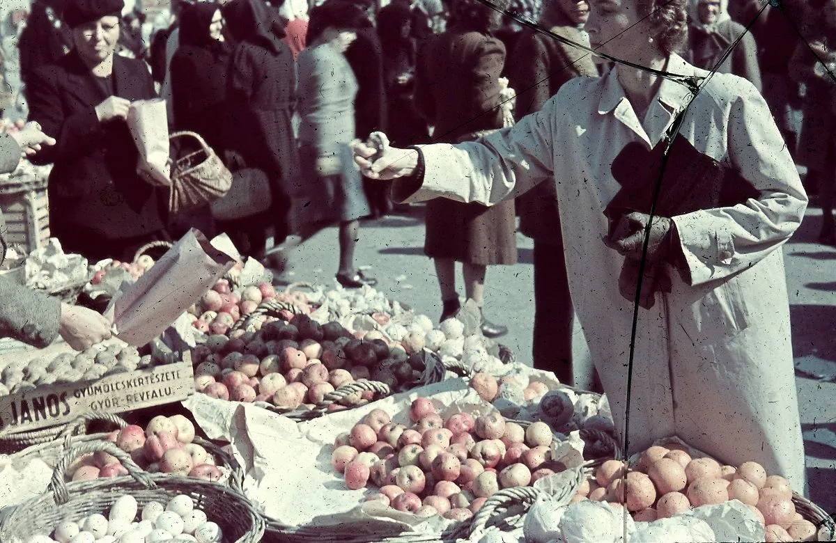 A győri piac 1938-ban /Fotó: Fortepan/Konok Tamás id