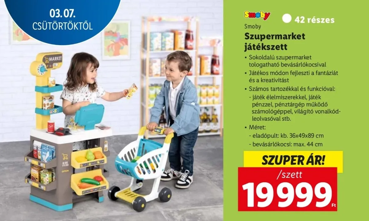 Szupermarket játékszett érkezik a Lidlbe /Fotó: Lidl