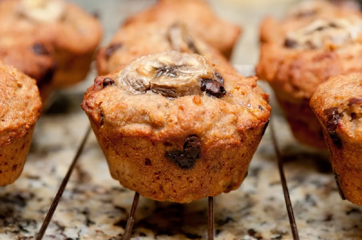 Banános-csokis muffin  recept