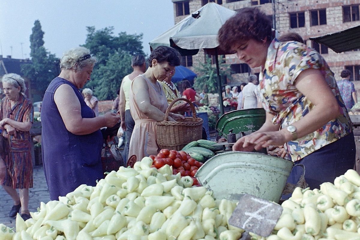 Tátra téri Piac és Vásárcsarnok Budapesten, 1972-ben /Fotó: Fortepan/Főfotó