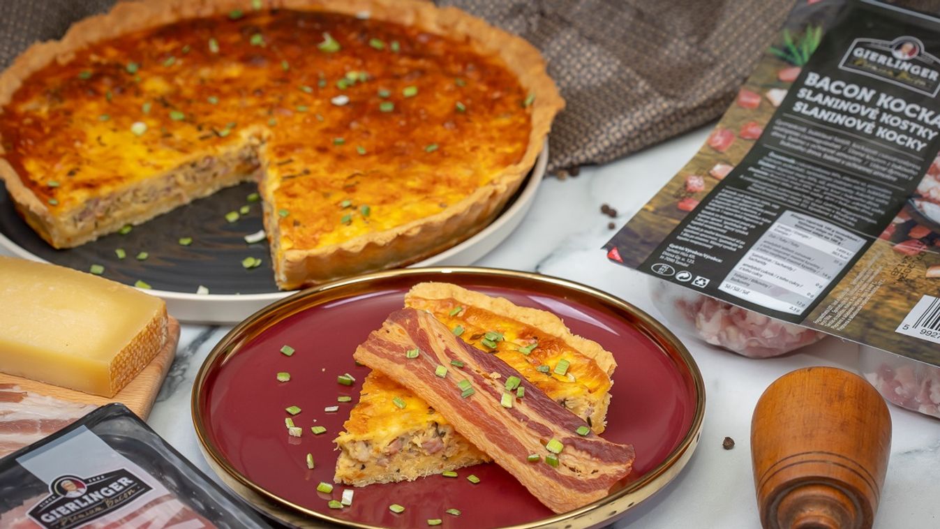 Baconös-póréhagymás quiche recept