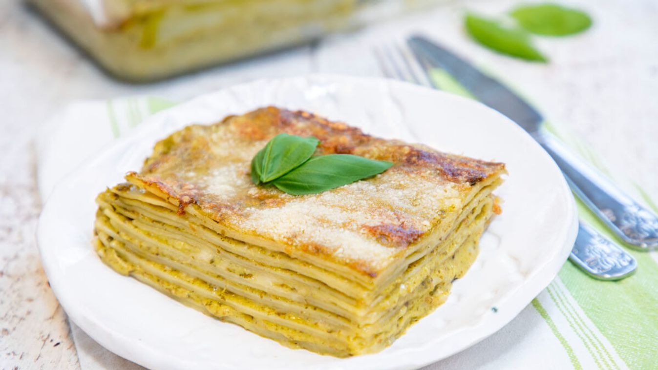 Pestós lasagne