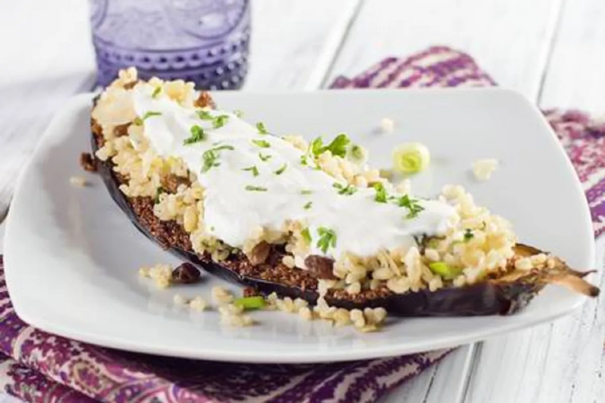 Bulgurral töltött padlizsán recept