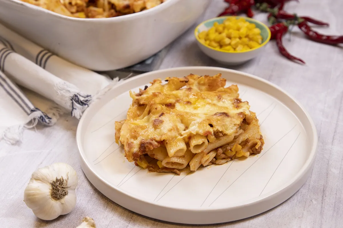 Mexikói rakott tészta darált hússal recept