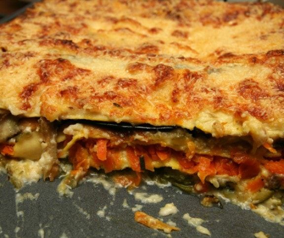 Padlizsános lasagne