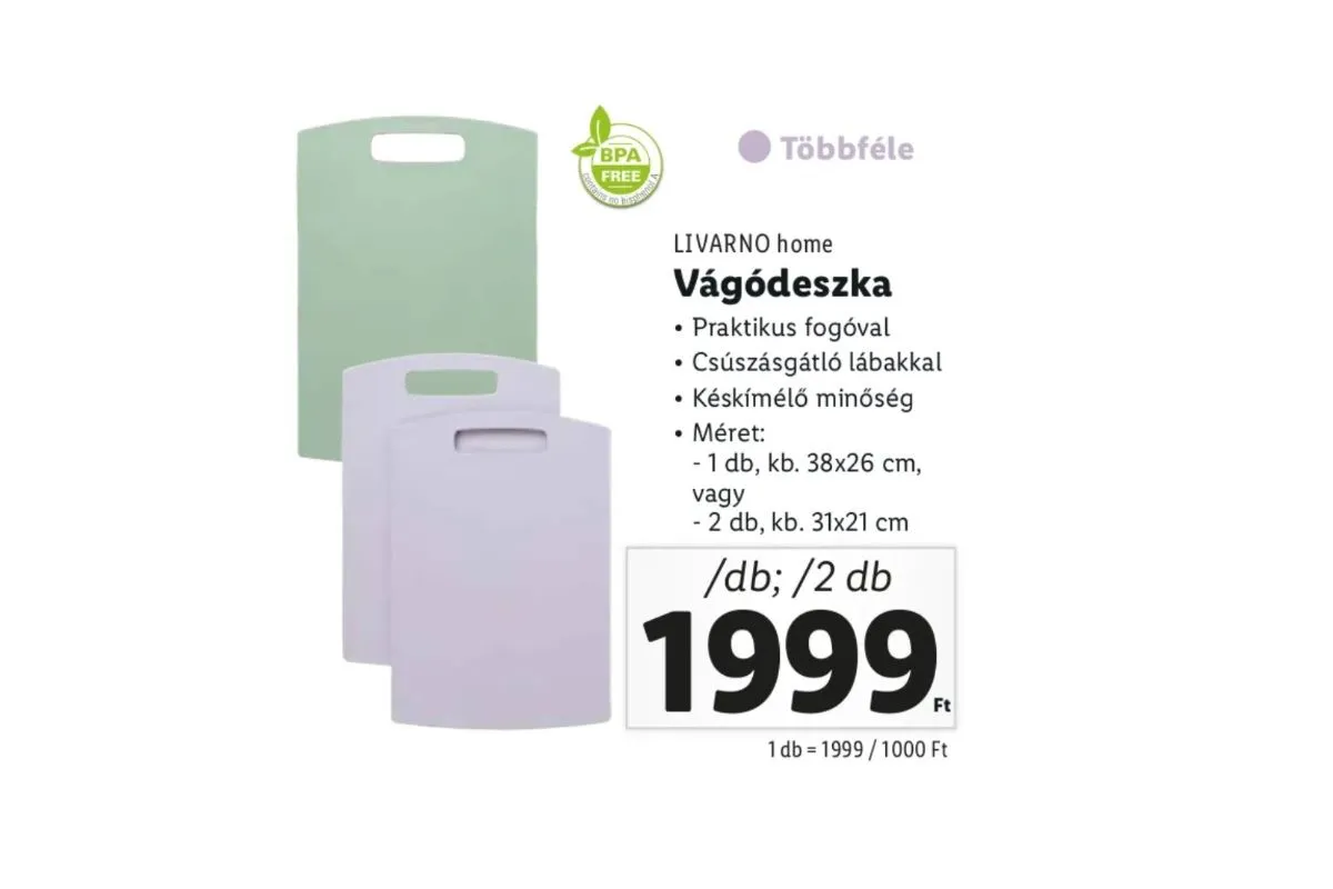 Különleges vágódeszka kapható a Lidlben /Fotó: Lidl