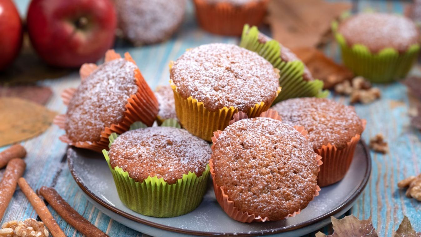 Habkönnyű almás-diós bögrés muffin recept