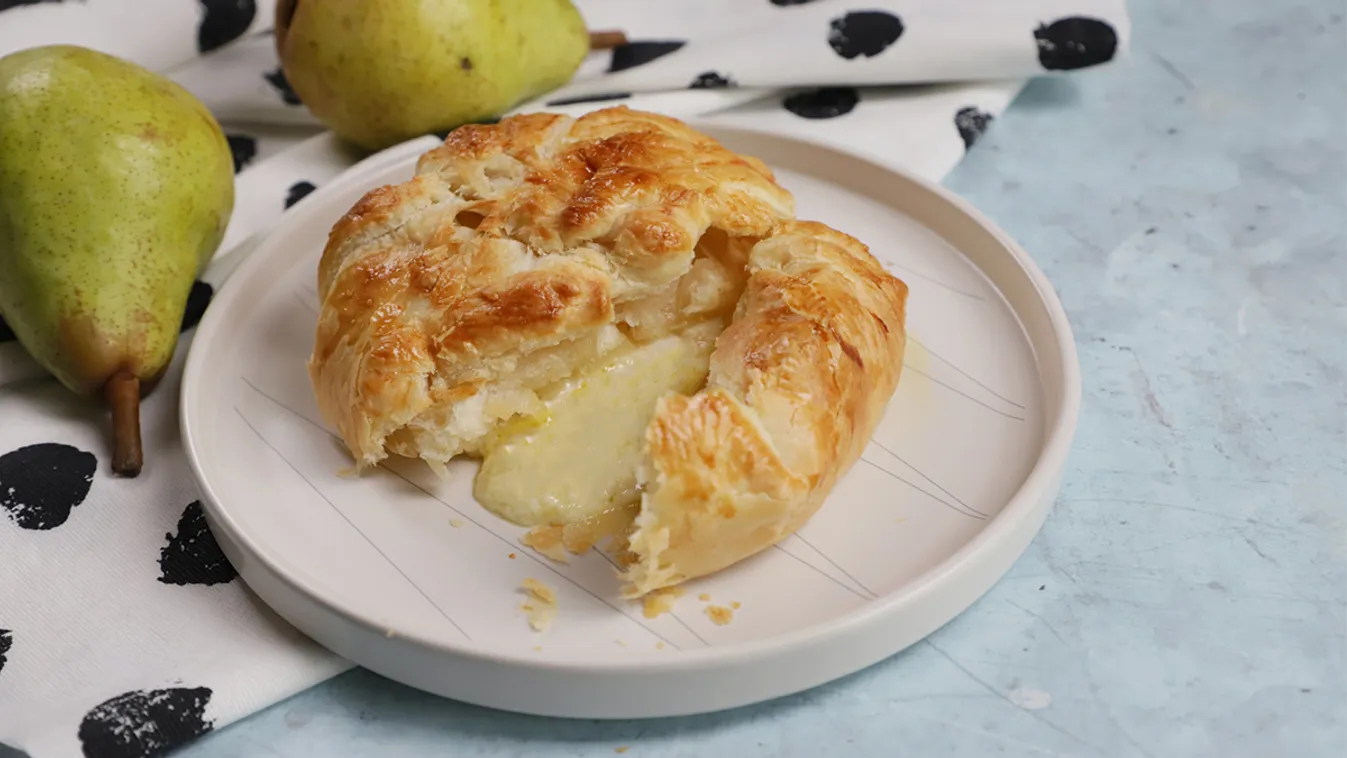 Körtés camembert tésztabatyuban recept