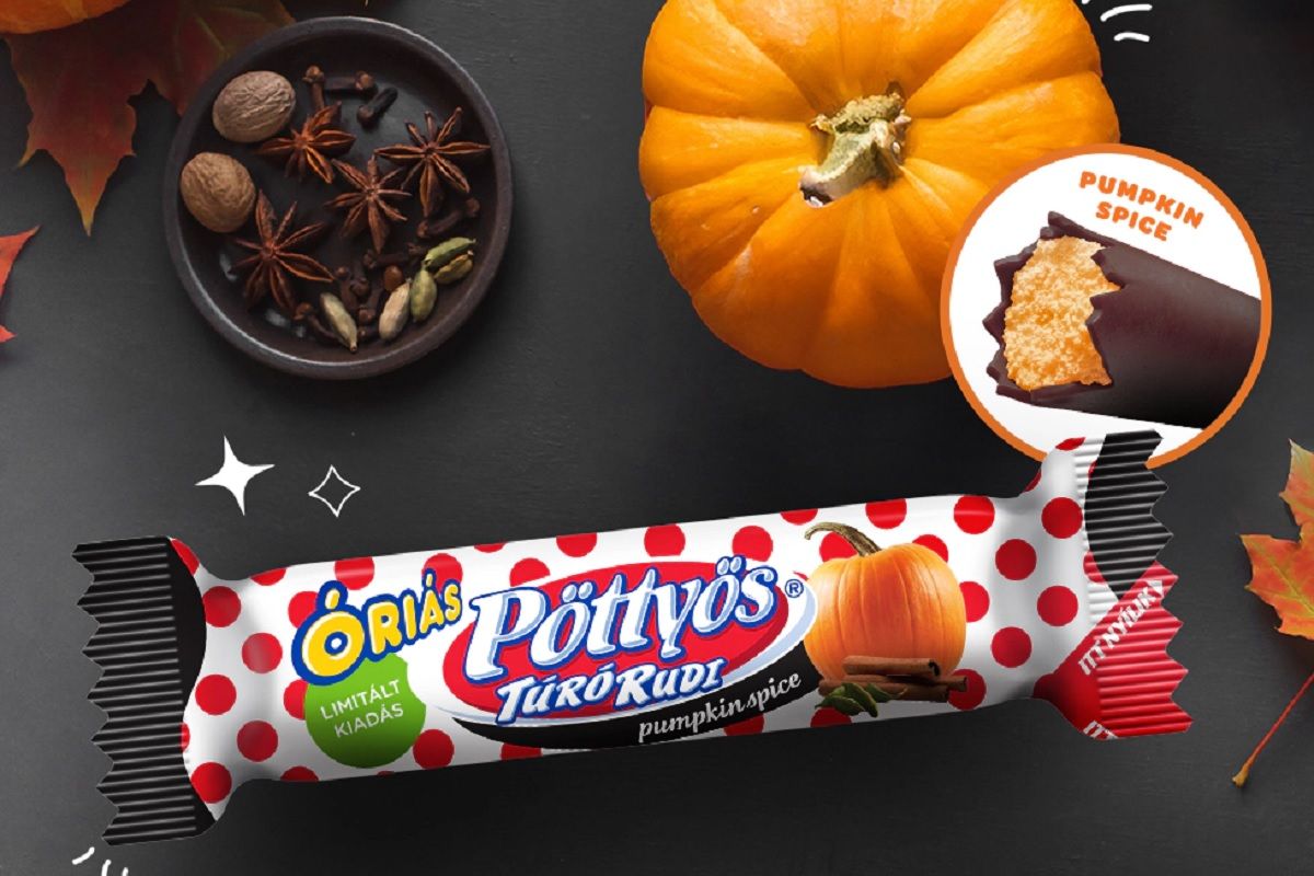 Pumpkin Spice Túró Rudi, fűszeres-sütőtökös édesség a Pöttyös új dobása /Fotó: Pöttyös