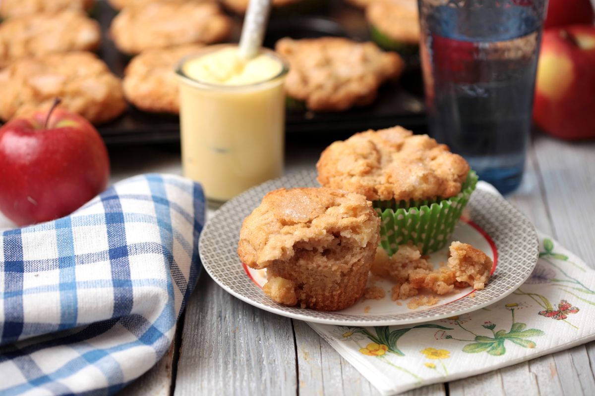 Almás muffin vaníliaöntettel / Recept és fotó: Vidék íze magazin