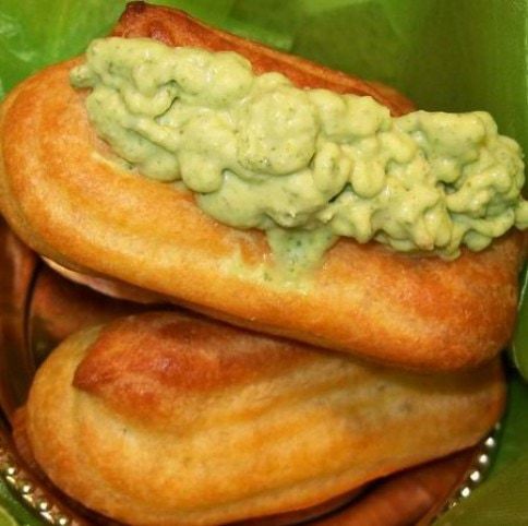 Tormakrémes mini Éclair fánk 