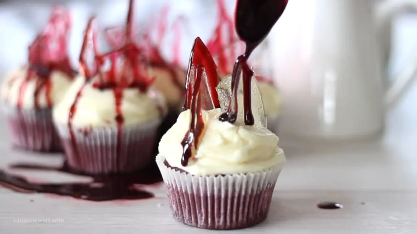 „Törött üveg cupcake”, a vérbeli halloweensüti