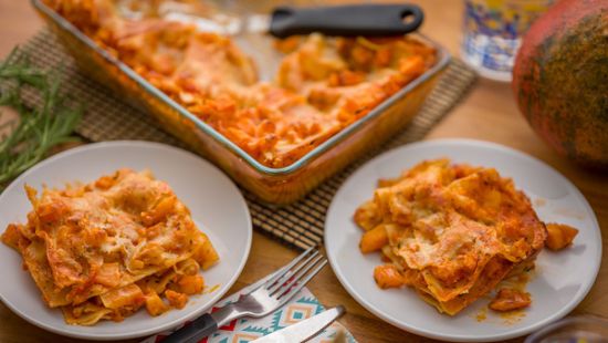 A sütőtök találkozása az olasz konyhával:  krémes, szaftos sütőtökös lasagne