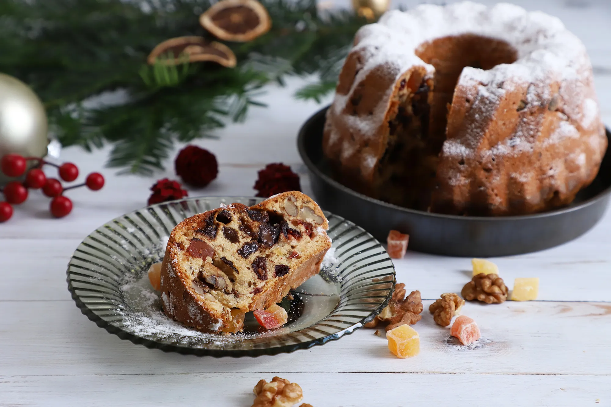 Karácsonyi gyümölcskenyér (tojásfehérjéből) recept