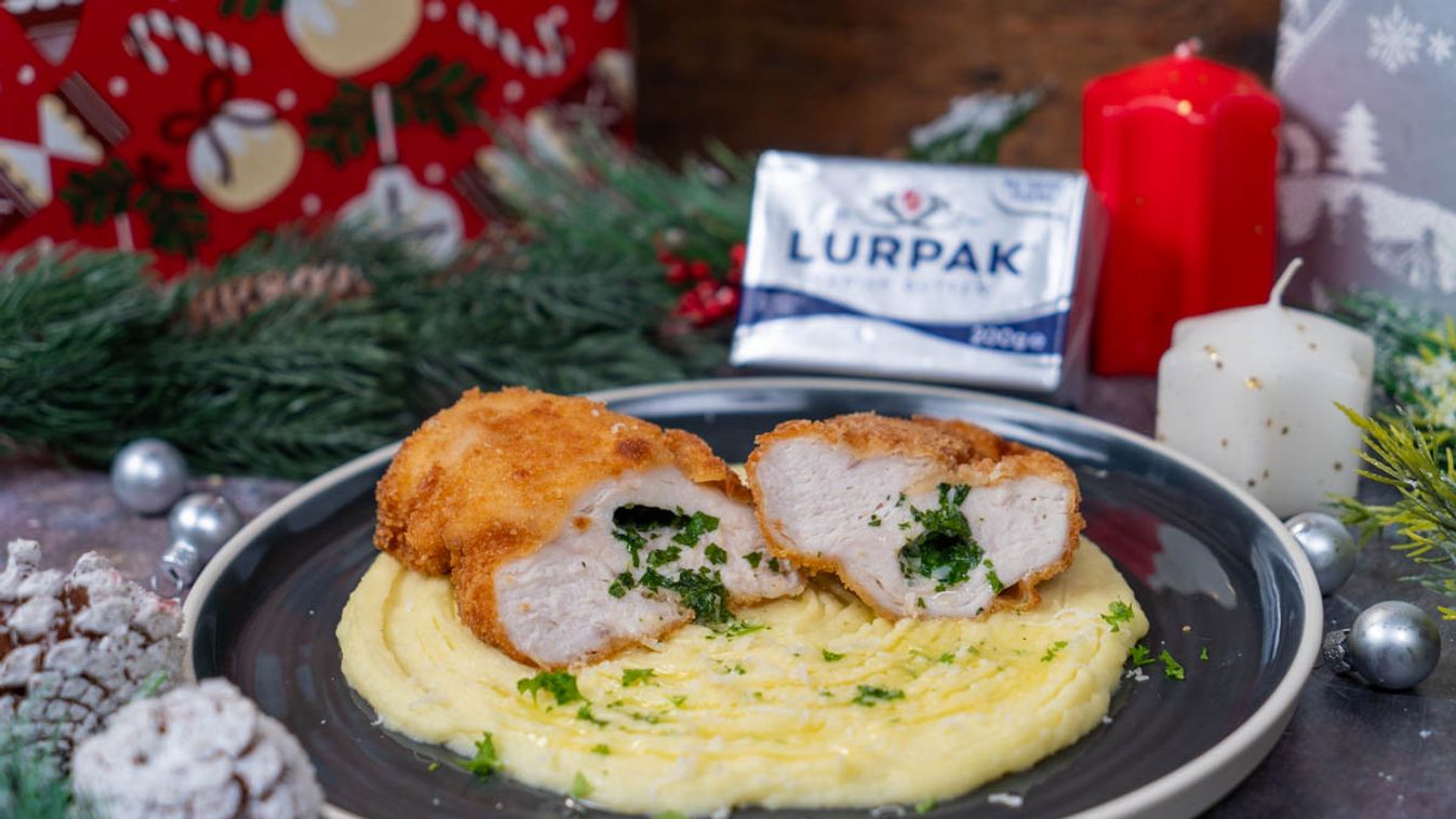 Lurpak vajas kijevi csirkemell parmezános burgonyapürével recept