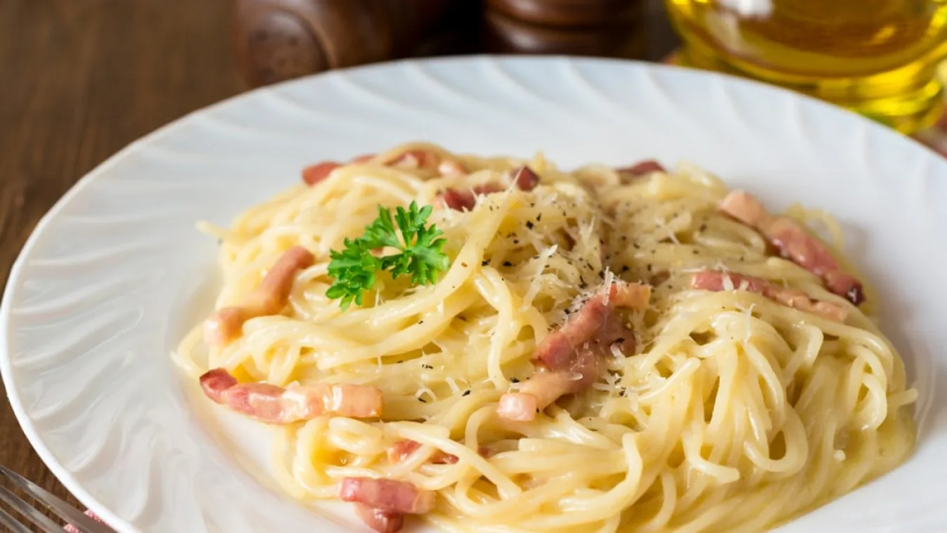 Egyedényes carbonara spagetti 