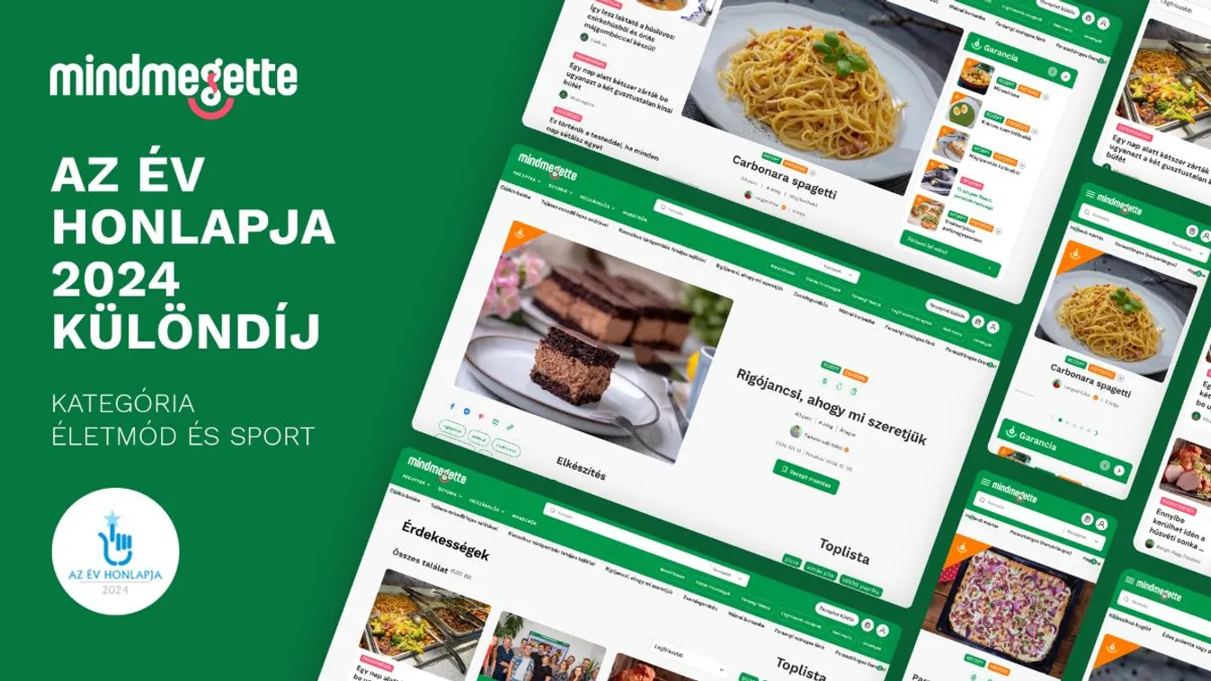 Hatalmas öröm és megtiszteltetés! Különdíjat nyert a Mindmegette.hu
