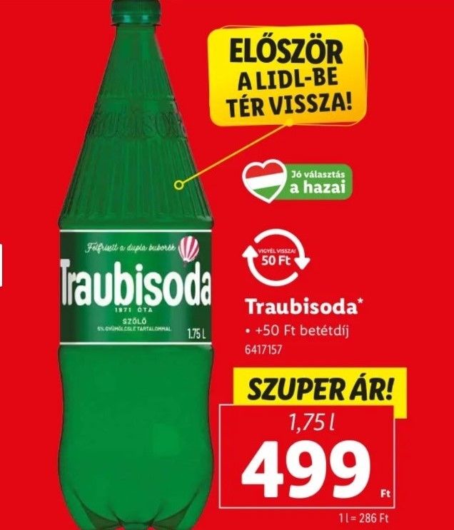 Traubusoda a Lidlben