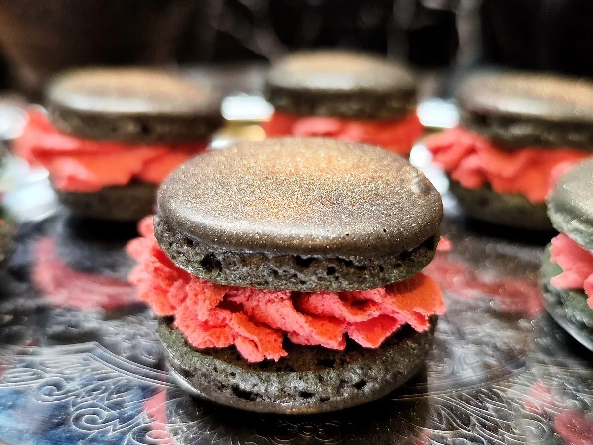 Fekete macaron