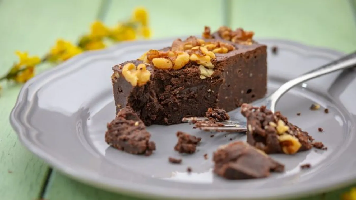 Rumos-diós brownie recept