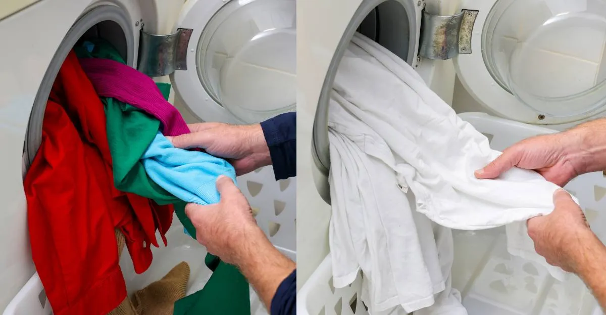 Combined,Image,Man,Loading,White,And,Colors,Clothes,Being,Separate