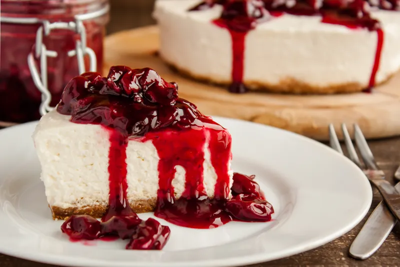 Sütés nélküli sajttorta cseresznyeöntettel