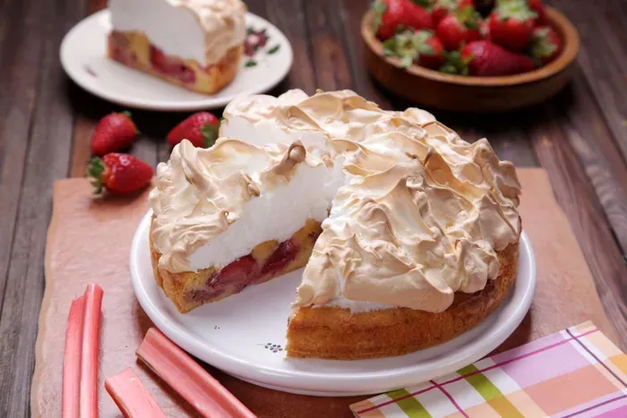 Epres-rebarbarás torta recept