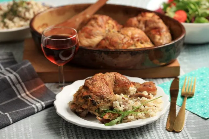 Töltött csirkecomb gombás töltelékkel recept