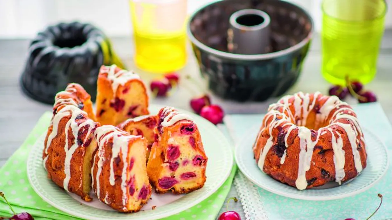 Joghurtos-cseresznyés kuglóf recept