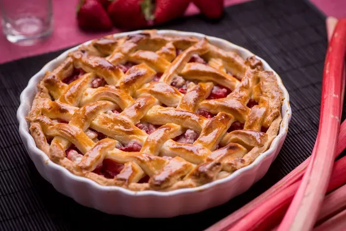 Epres-rebarbarás pite recept