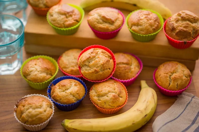 Banános muffin air fryerben