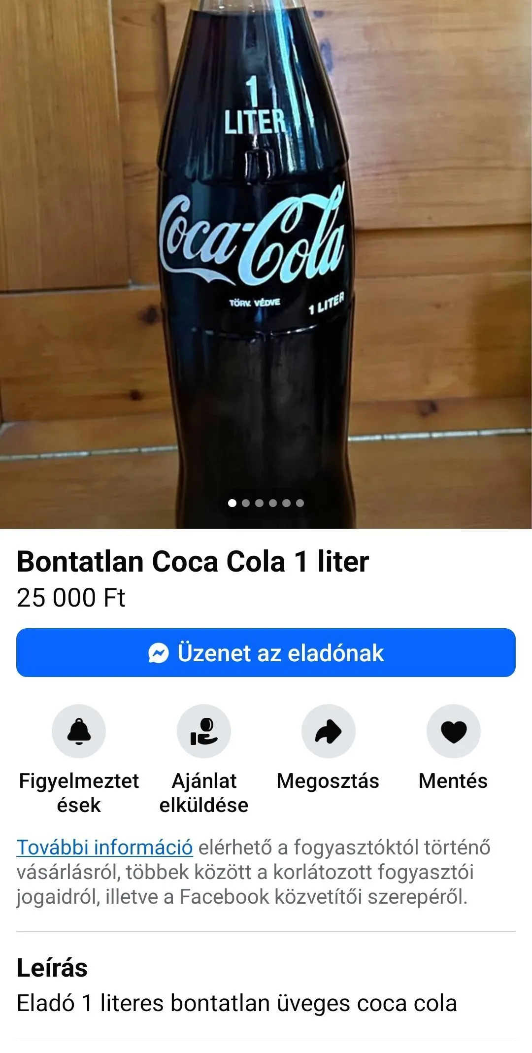 Ez a Coca-Cola 25 ezer forintot ér. Legalábbis az eladója szerint