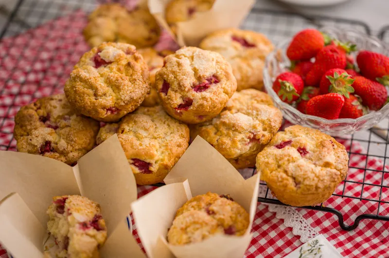 Egyszerű epres muffin