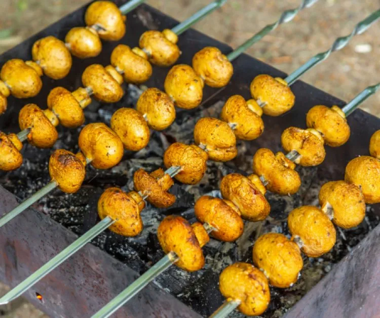 Grillezett, pácolt, vegán gomba