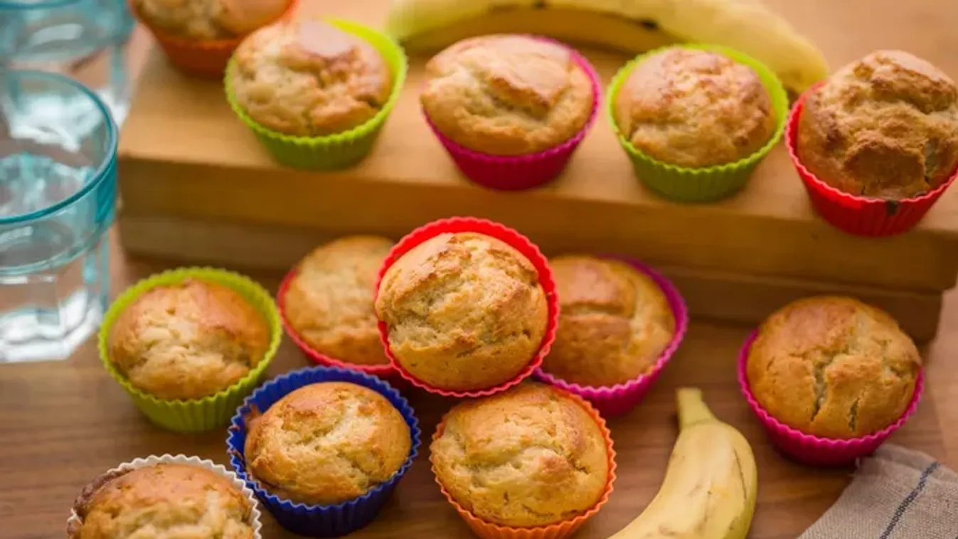 Banános muffin air fryerben recept