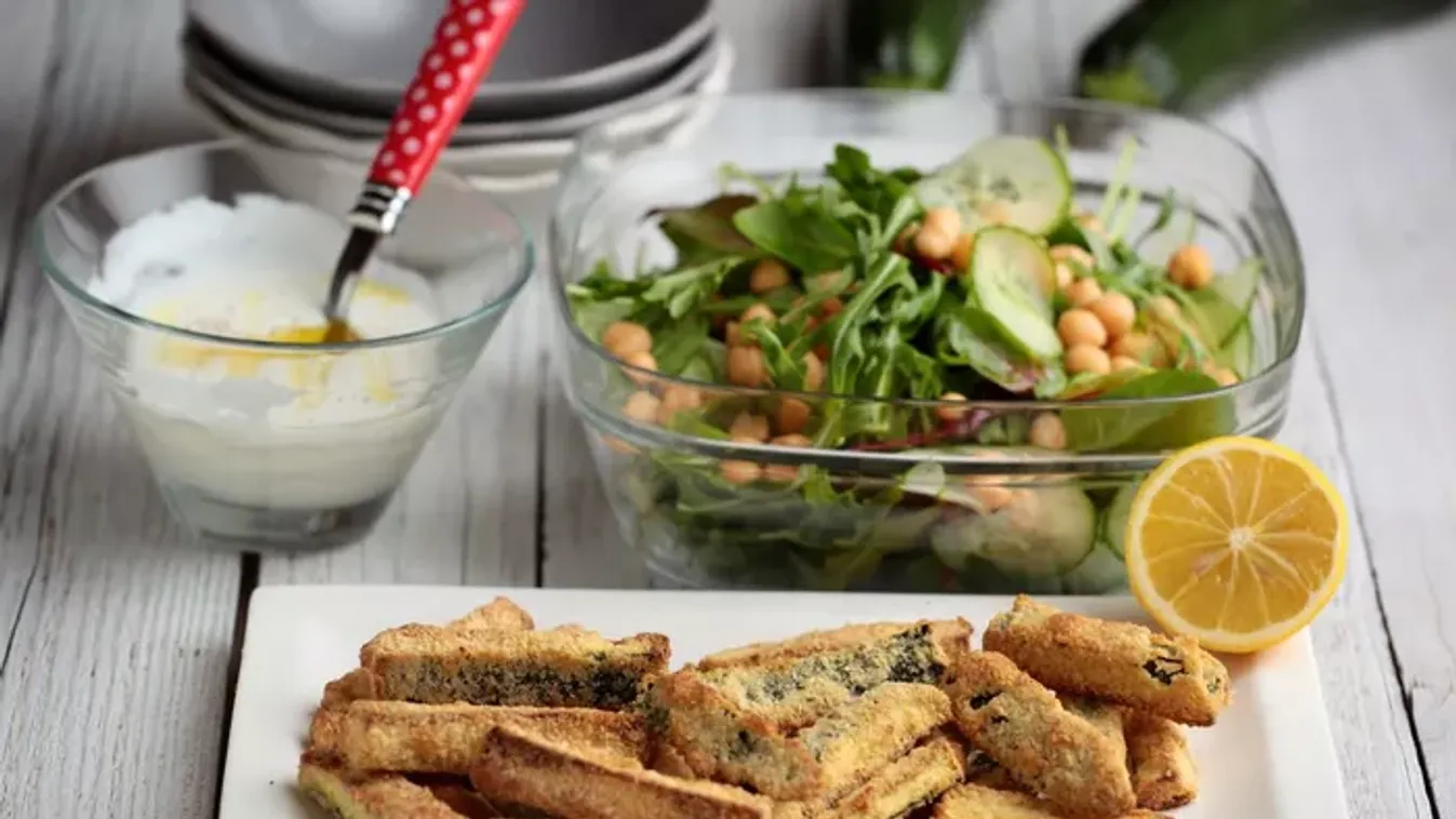 Szezámbundában sült cukkini	 recept