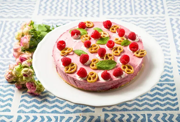 Málnatorta sütés nélkül 	 recept