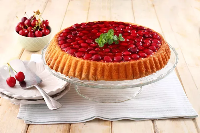 Cseresznyés gyümölcstorta  recept