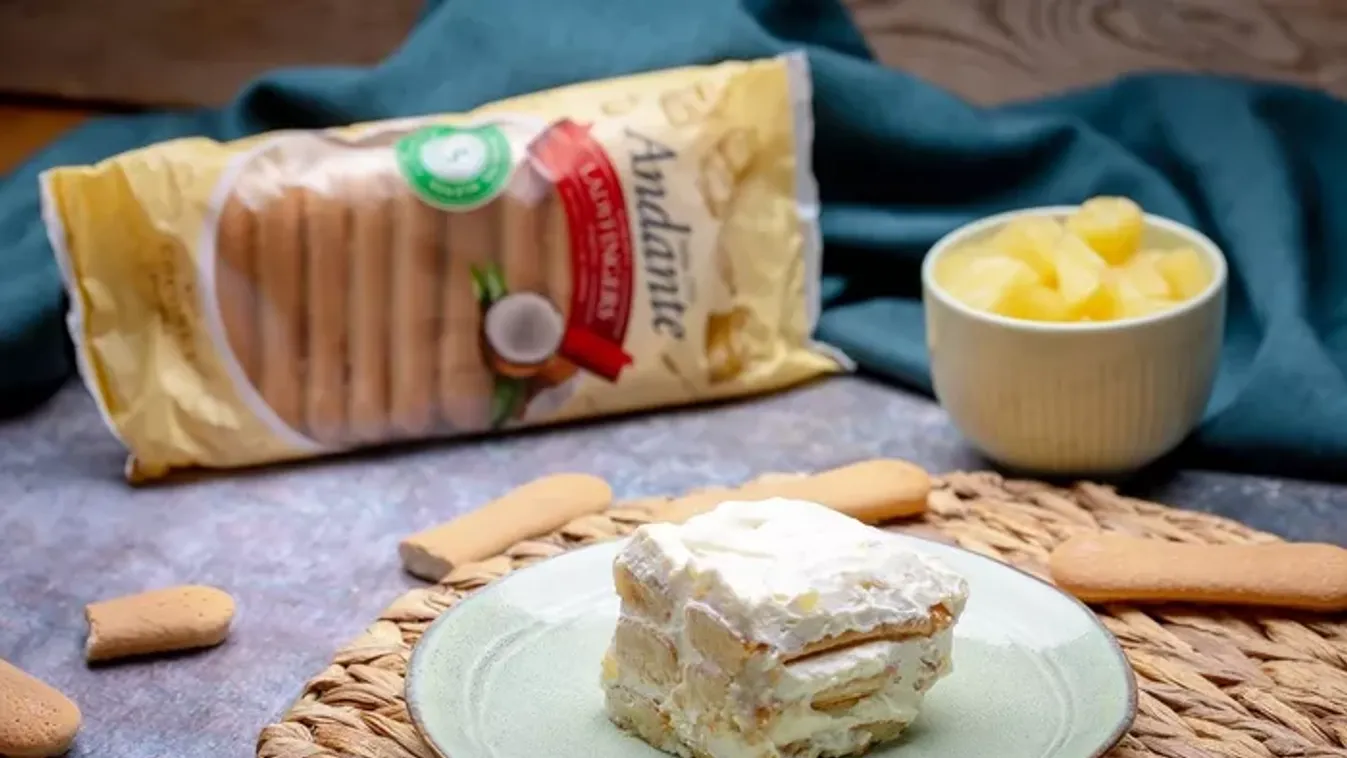 Sütés nélküli ananászos babapiskótaálom recept
