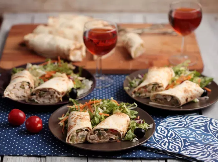 Cukkinis-csirkés tortilla  recept
