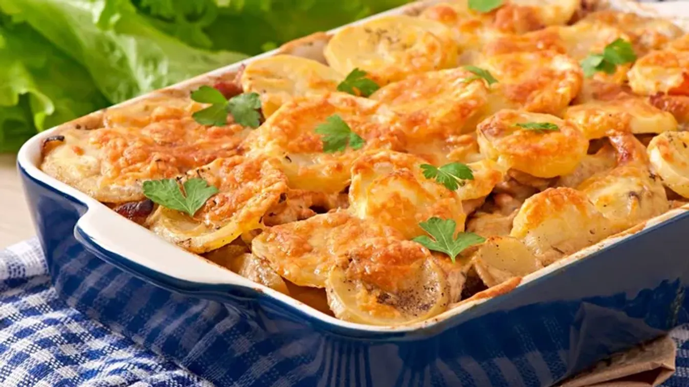 Húsos tepsis krumpli recept