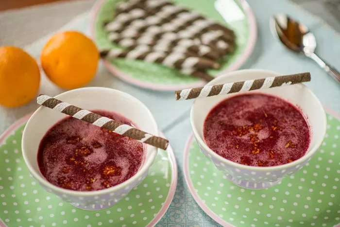 Narancsos szederleves recept