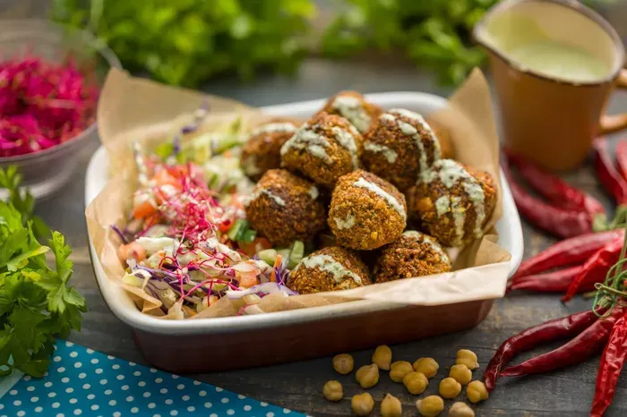 Falafel salátával recept