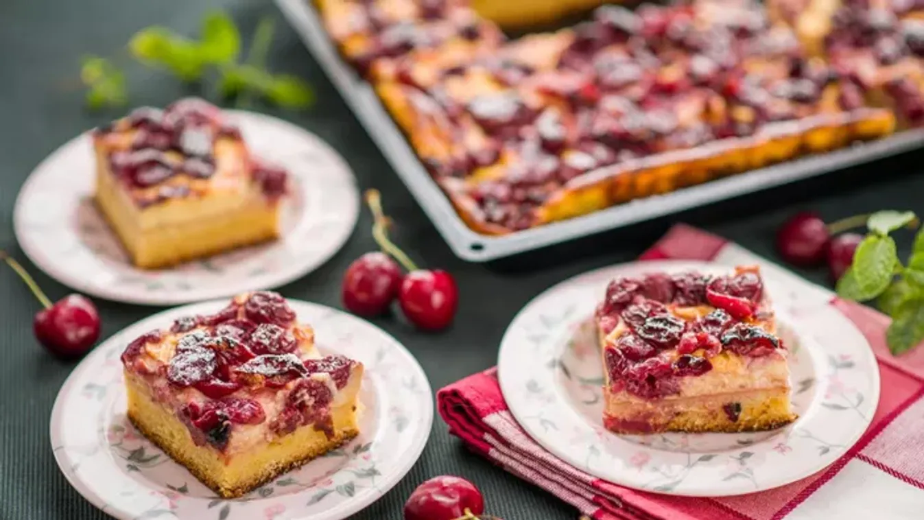 Cseresznyés-tejfölös lepény recept