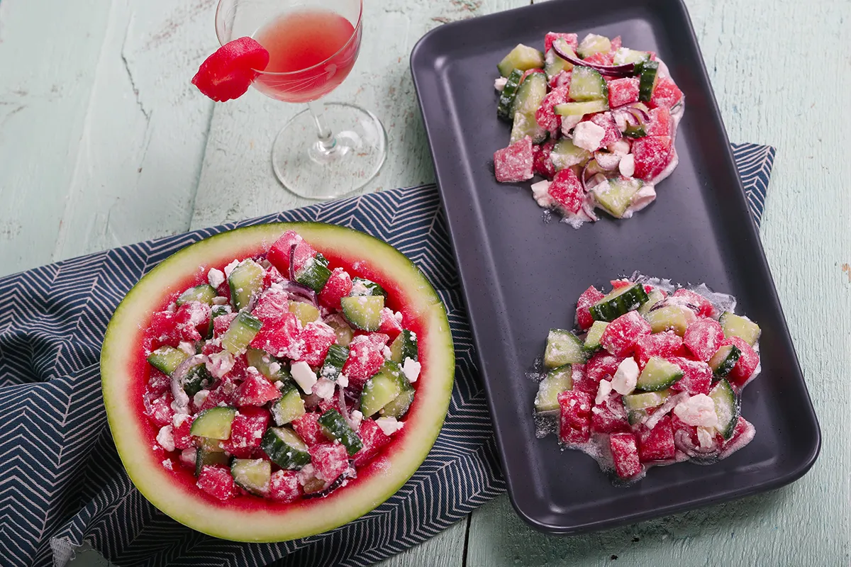 Recept a fetás görögdinnye-salátához grillek mellé is