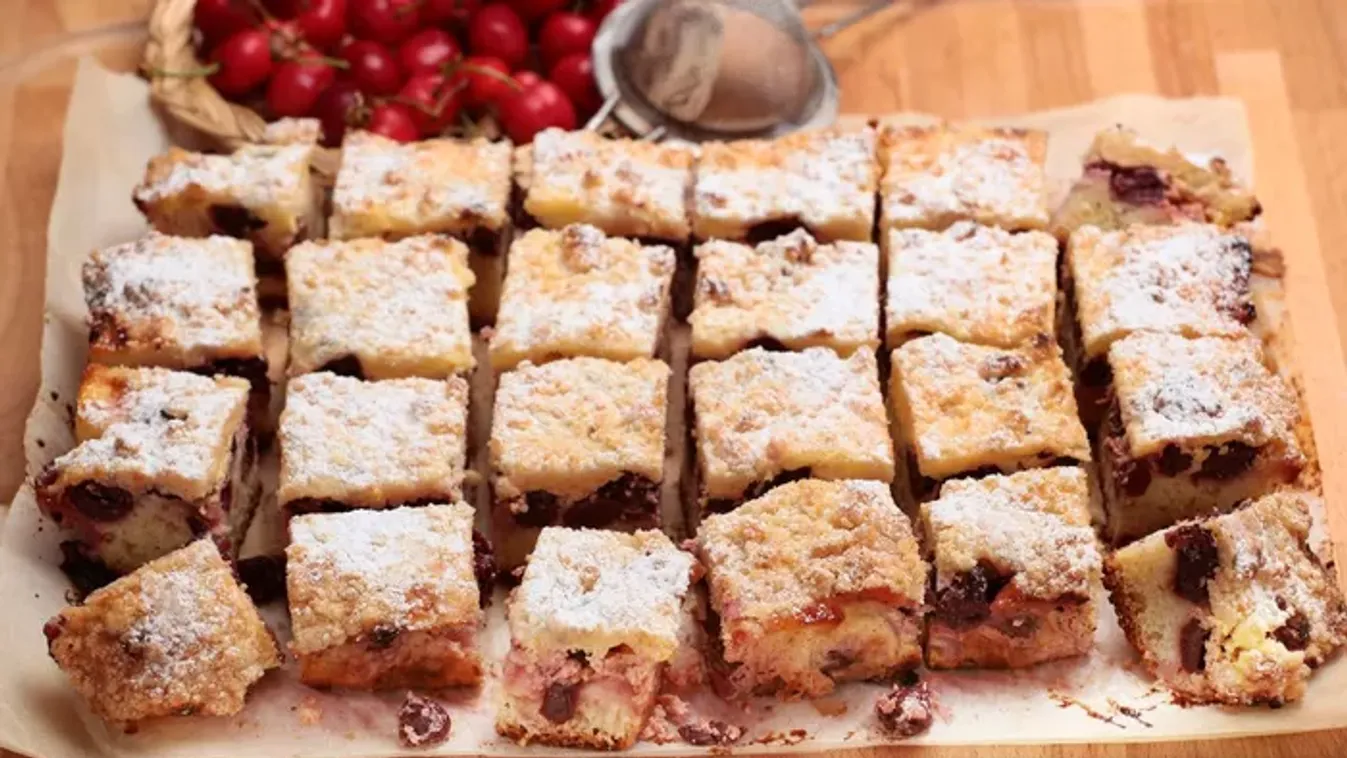 Cseresznyés-joghurtos kocka  recept